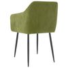 vidaXL Cadeiras de jantar 2 pcs veludo verde-claro