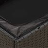 vidaXL Sof&aacute; de canto de jardim com almofadas em vime sint&eacute;tico preto
