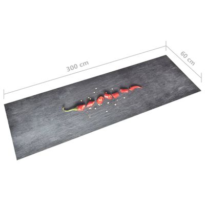 vidaXL Tapete de cozinha lavável com design malagueta 60x300 cm