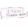 vidaXL Mesa de centro Castanho 80 x 54 x 40 cm Madeira de manga maci&ccedil;a