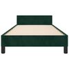 vidaXL Estrutura de cama sem colch&atilde;o 90x200 cm veludo verde-escuro