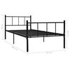 vidaXL Estrutura de cama 90x200 cm metal preto