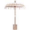 vidaXL Parasol Balin&ecirc;s com Base Creme 185 x 185 x 260 cm