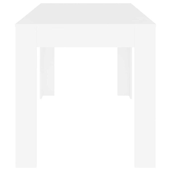 vidaXL Mesa de jantar 140x74,5x76 cm derivados madeira branco