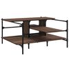 vidaXL Mesa centro 100x100x48,5 cm derivados madeira carvalho castanho