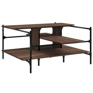 vidaXL Mesa centro 100x100x48,5 cm derivados madeira carvalho castanho