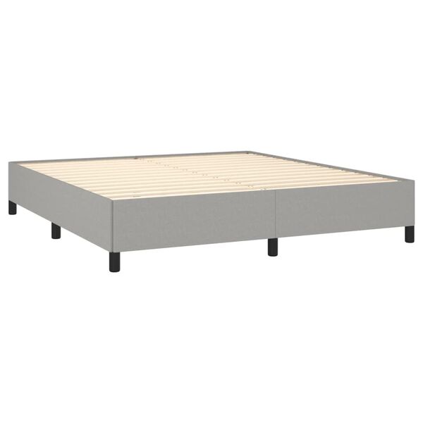 vidaXL Estrutura de cama sem colch&atilde;o 180x200 cm tecido cinzento-claro