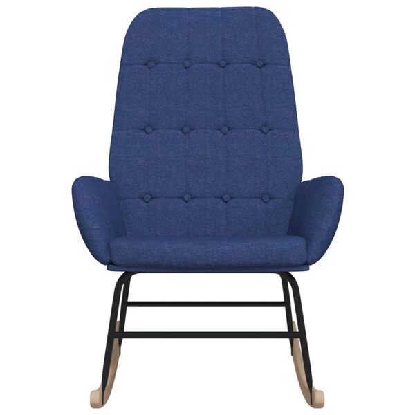 vidaXL Cadeira de baloiço tecido azul