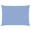 vidaXL Vela de Sombra 5 x 7 m HDPE Retangular Azul e Branco