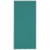 vidaXL Painéis de telhado 12 pcs 100x45 cm aço galvanizado verde