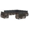 vidaXL Conjunto de Sof&aacute; de Jardim 13 unid. Cinza e Cinza Escuro