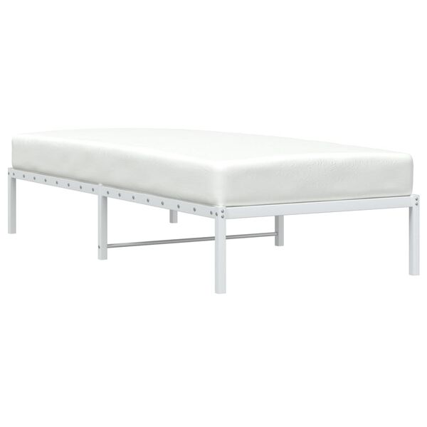 vidaXL Estrutura de cama metal 90x200 cm branco
