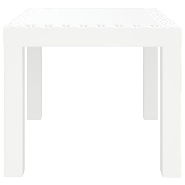 vidaXL Mesa de jardim 59x47x40 cm PP branco