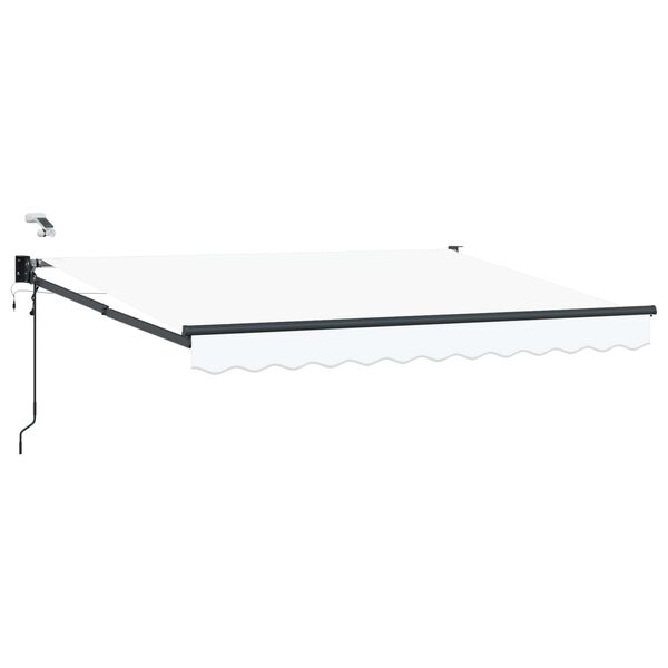 vidaXL Toldo Retr&aacute;til El&eacute;trico Branco 3 x 2,5 m