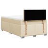vidaXL Cama boxspring com colch&atilde;o 120x190 cm tecido cor creme