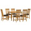 vidaXL Conjunto de sala de jantar 7 unid. Preto
