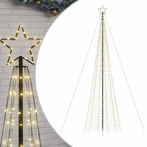 vidaXL &Aacute;rvore de Natal LED com Spikes 1534 LEDs Branco Quente 500 cm