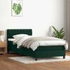 vidaXL Cama com molas/colch&atilde;o verde-escuro 80x220 cm veludo