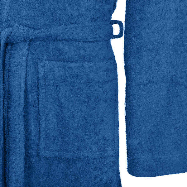 vidaXL Roup&atilde;o de banho KINN Azul S Algod&atilde;o