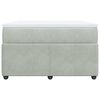 vidaXL Cama boxspring c/ colch&atilde;o 120x200 cm veludo cinzento-claro