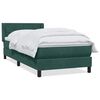 vidaXL Cama com molas/colch&atilde;o verde-escuro 80x220 cm veludo
