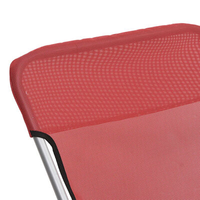 vidaXL Cadeiras praia dobráveis 2pcs textilene/aço revest. pó vermelho