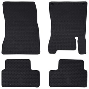 vidaXL Tapete de carro 4 pcs Preto Borracha