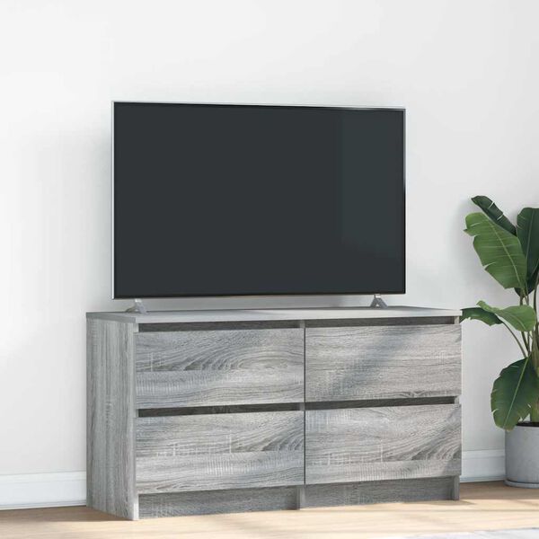 vidaXL M&oacute;vel de TV 100x35x54 cm derivados de madeira cinzento sonoma