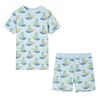 vidaXL Pijama de manga curta para crian&ccedil;a azul-claro 116