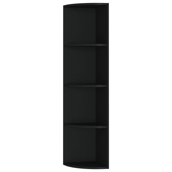 vidaXL Estante de p&eacute; para canto 40x41,5x180 cm aglomerado preto