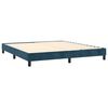 vidaXL Cama box spring c/ colch&atilde;o/LED 180x200 cm veludo azul-escuro