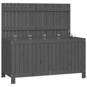 vidaXL Caixa de arruma&ccedil;&atilde;o jardim 121x55x64 cm pinho maci&ccedil;o cinzento