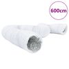 vidaXL Conduta de ventila&ccedil;&atilde;o 6 m &Oslash;20 cm alum&iacute;nio e PVC