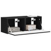 vidaXL Arm&aacute;rio de TV de Parede 2 pcs Preto 60 x 31 x 29.5 cm