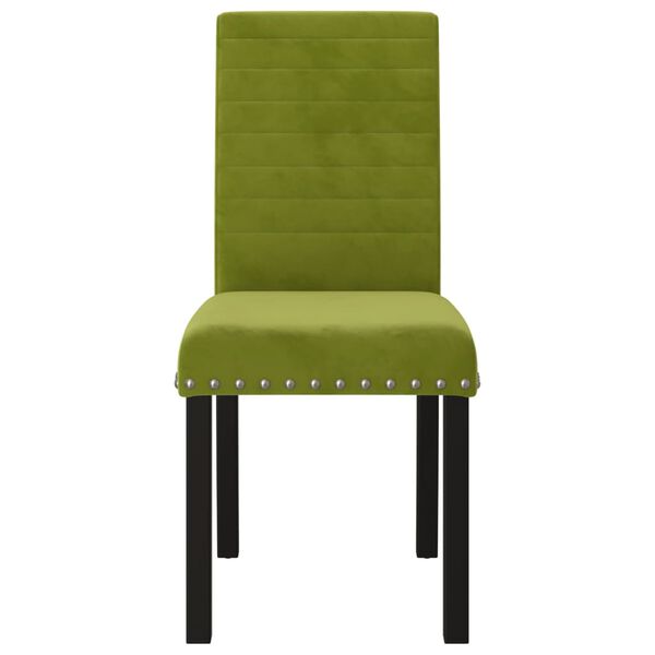 vidaXL Cadeiras de jantar 2 pcs veludo verde-claro