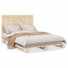 vidaXL Estrutura de cama com cabeceira 140x200 cm pinho maci&ccedil;o