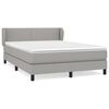 vidaXL Cama com molas/colch&atilde;o 140x200 cm tecido cinzento-claro