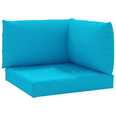 vidaXL Almofadões para paletes 3 pcs tecido oxford azul-claro