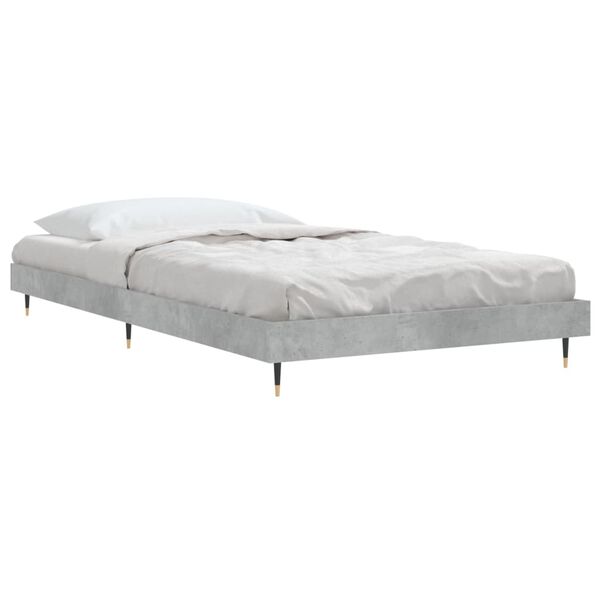 vidaXL Estrutura de cama 100x200 cm derivados de madeira cinza sonoma