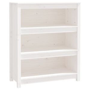 vidaXL Estante 80x35x97 cm madeira de pinho maci&ccedil;a branco