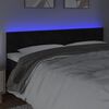 vidaXL Cabeceira de cama c/ luzes LED veludo 180x5x78/88 cm preto