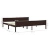 vidaXL Estrutura de cama 200x200 cm pinho maciço castanho-escuro