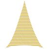 vidaXL Vela de Sombra 3 x 4 x 4 m HDPE Triangular Amarelo e Branco