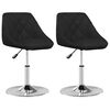 vidaXL Cadeiras de jantar 2 pcs couro artificial preto