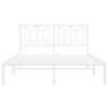 vidaXL Estrutura de cama com cabeceira 140x190 cm metal branco
