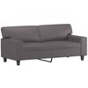 vidaXL Sof&aacute; de 2 lugares 140 cm couro artificial cinza