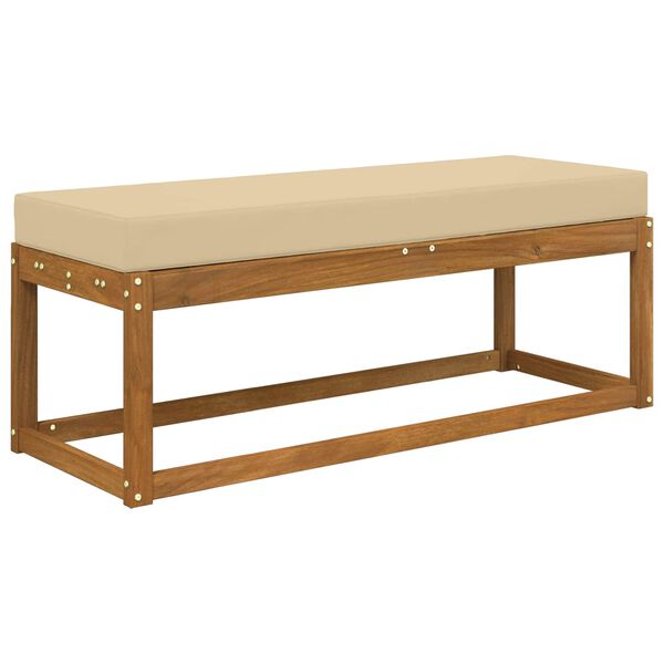 vidaXL Almofada de Assento Externa Bege 115 x 40 x 8 cm 100% Poli&eacute;ster
