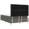 vidaXL Cama Box Spring LED Cinza Escuro 140 x 190 cm tecido