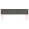 vidaXL Cabeceiras cinzento-escuro 160x5x78/88 cm veludo