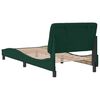 vidaXL Estrutura de cama sem colch&atilde;o 90x190 cm veludo verde-escuro